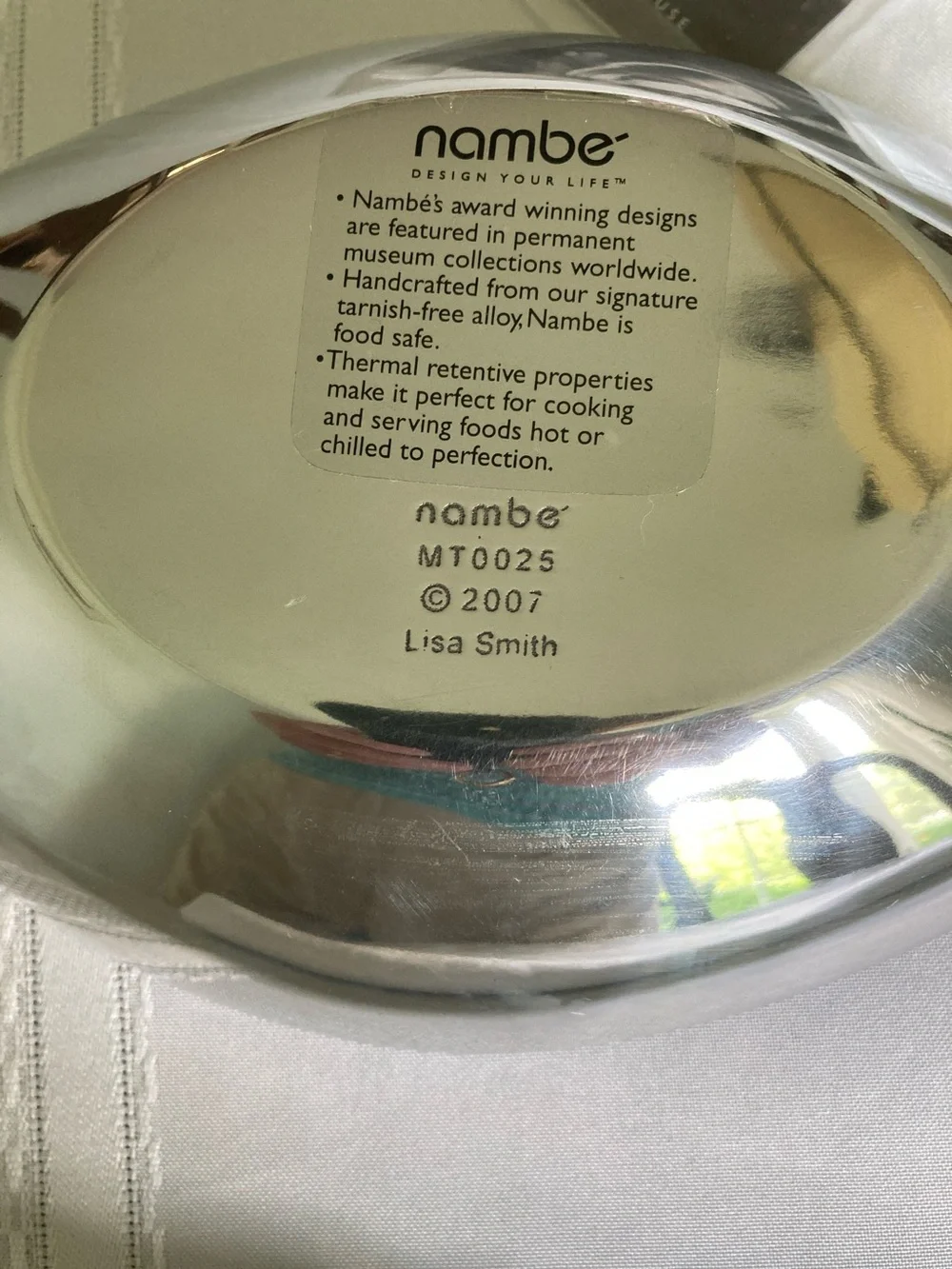 Nambe Coquille Polished Silver Sculptural Serving Bowl